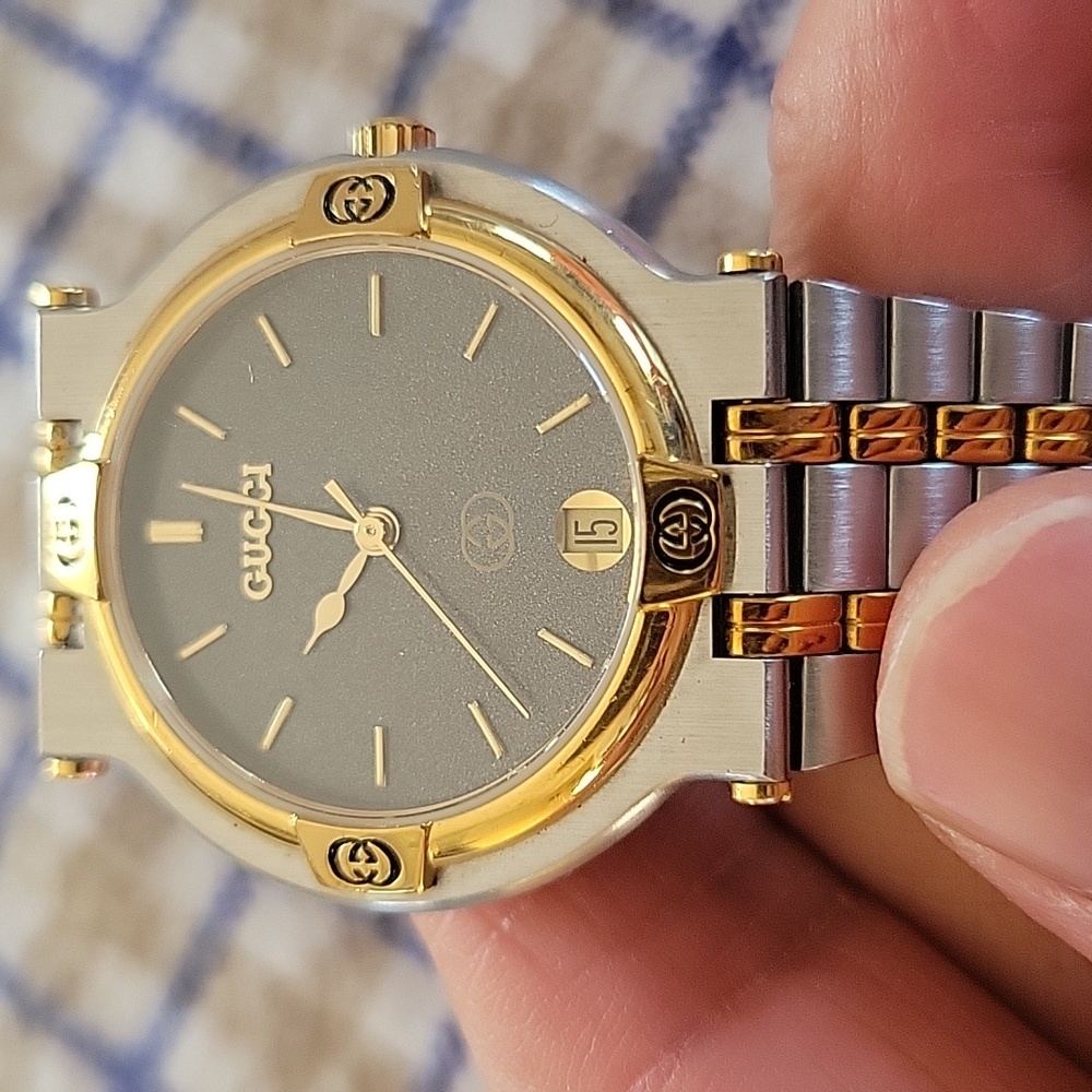 Gucci Two-Tone Silver and Gold Timepiece